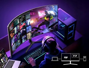 Amzfast Pro Monitor 34" Zakrzywiony 240 Hz UltraWide QHD 3440 x 1440 21:9 4