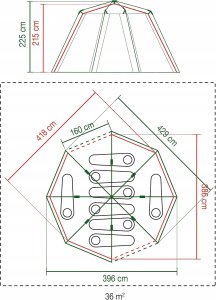 Namiot turystyczny Coleman Octagon 8 zielony 9