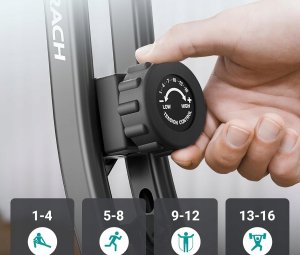 MERACH MR-S15B1 Rower treningowy 4w1 magnetyczny ergometr pomiar pulsu 5