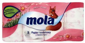 Mola Kwiaty Polne papier toaletowy 3-warstwy 8 szt 1