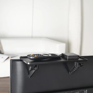 UNIWERSALNA PÓŁKA NA TELEWIZOR I MONITOR, 30 X 12,7 CM, CZARNA 4