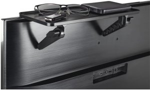 UNIWERSALNA PÓŁKA NA TELEWIZOR I MONITOR, 30 X 12,7 CM, CZARNA 5