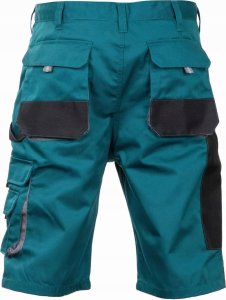 BE-01-009 - krótkie spodnie robocze, bawełna 20%, poliester 80% - royal/czarny 62 2