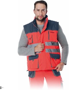 LH-FMNX-V - Bezrękawnik ocieplany FORMEN - pomarańczowo-granatowo-szary XL 17