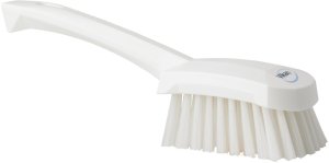 Hand brush, Vikan, 27x7x8.5cm, white, polyester/PP/stainless steel, soft, slotted 2