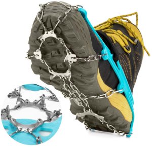 Springos Raczki na buty stalowe, antypoślizgowe, turystyczne nakładki rozmiar 36-40 turkusowe UNIWERSALNY 12