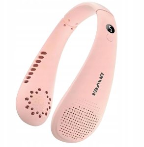 Przenośny wentylator na szyję AWEI F31 1200mAh różowy 2