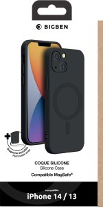 BIGBEN Silicone case MagSafe Black, fur iPhone 14, COVMAGIP14BL 3