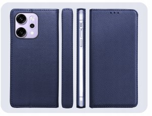 ETUI Z KLAPKĄ DO OPPO RENO14 PRO GRANATOWE ZAMYKANE MAGNETYCZNE OCHRONNE 6