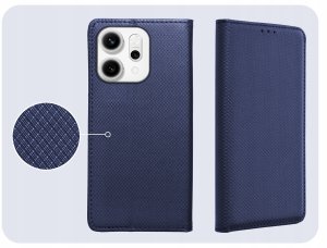 Hello Case ETUI Z KLAPKĄ DO OPPO RENO14 GRANATOWE ZAMYKANE MAGNETYCZNE OCHRONNE KABURA 4