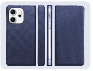 Hello Case ETUI Z KLAPKĄ DO OPPO RENO14 GRANATOWE ZAMYKANE MAGNETYCZNE OCHRONNE KABURA 6