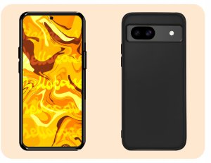 ETUI DO GOOGLE PIXEL 8A OBUDOWA CZARNE MATOWE SILIKON POKROWIEC SZKŁO 9H 4