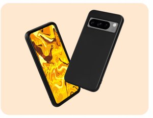 Etui do Google Pixel 8 Pro (Czarne, Matowe, Obudowa Slim, Silikon) Szkło 2