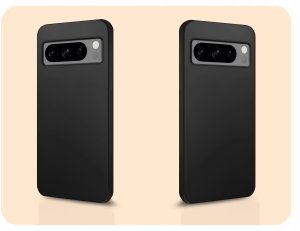 Etui do Google Pixel 8 Pro (Czarne, Matowe, Obudowa Slim, Silikon) Szkło 6