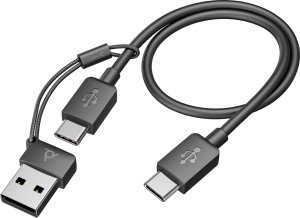 Poly Zestaw słuchawkowy Voyager Focus 2 USB-C-C + przejściówka USB-C/A 8