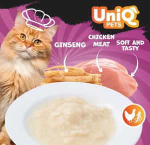 UNIQ PETS KARMA MOKRA DLA KOTA ROYAL CHICKEN rosół z kurczaka i żeń szenia 30 g x 8 szt 8