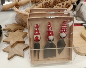 Zestaw 3 nożów do sera Xmas Skrzaty 3