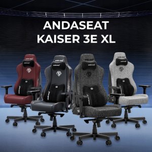 Fotel gamingowy materiałowy Anda Seat Kaiser 3E XL Gray Blue Fabric 9