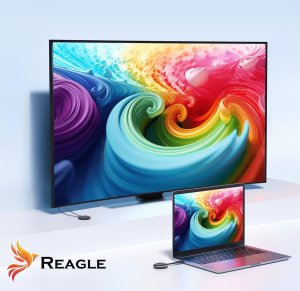 BEZPRZEWODOWY TRANSMITER OBRAZU HDMI NADAJNIK ODBIORNIK 4K 30Hz 50M REAGLE 2