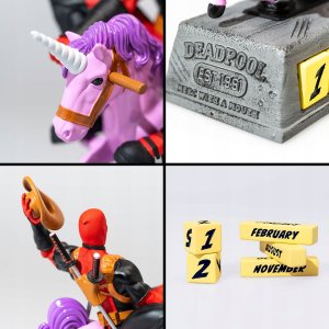 Marvel Deadpool 3D Perpetual Calendar Figurka 17 cm 4