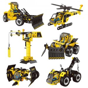 WOOPIE Zestaw Konstrukcyjny Pojazdy Budowlane STEAM 6w1 223 el. 2
