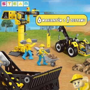 WOOPIE Zestaw Konstrukcyjny Pojazdy Budowlane STEAM 6w1 223 el. 3