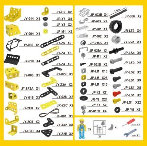 WOOPIE Zestaw Konstrukcyjny Pojazdy Budowlane STEAM 6w1 223 el. 6
