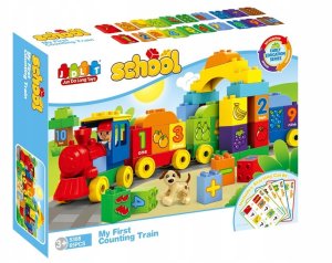 Bounn Klocki konstrukcyjne pociąg edukacyjny cyferki 65 elementów 2