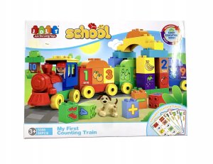Bounn Klocki konstrukcyjne pociąg edukacyjny cyferki 65 elementów 4