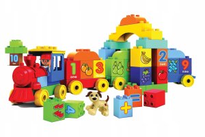 Bounn Klocki konstrukcyjne pociąg edukacyjny cyferki 65 elementów 7