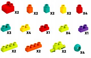 MiÄkkie klocki samoloty 50 elementÃ³w 10