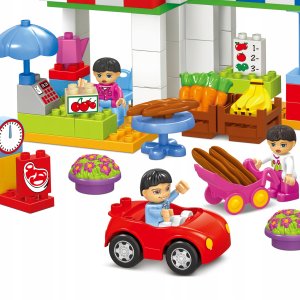 Bounn Klocki konstrukcyjne supermarket rynek warzywny 138 elementów 4