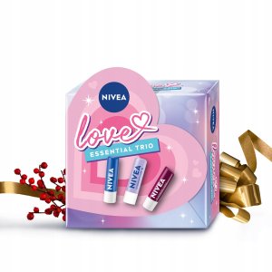 NIVEA_SET Love Essential Trio pomadki do ust Original + Overnight Care + Blackberry Shine 3x4,8g 4