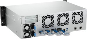 QNAP TS-h1655XeU-RP-8G | 16-zatokowy płytki serwer NAS, Intel, 8GB RAM, 2x 10Gb Base-T, RP, RACK 8