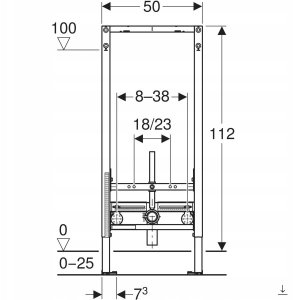 111.510.00.2 / GEBERIT / STELAŻ PODTYNKOWY DUOFIX DO BIDETU, 112 CM, UNIWERSALNY 2
