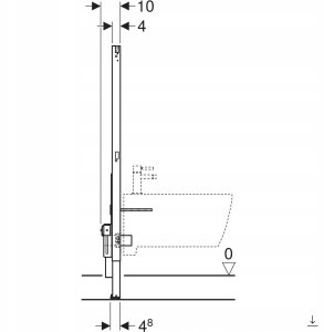 111.510.00.2 / GEBERIT / STELAŻ PODTYNKOWY DUOFIX DO BIDETU, 112 CM, UNIWERSALNY 3
