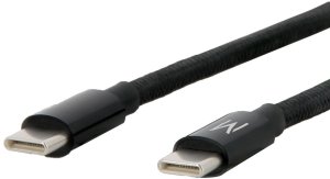 Kabel USB Mobilis USB-C - USB-C 1 m Czarny (001389) 2