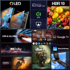Telewizor CHiQ U55QST TV 55, UHD, QLED, Google TV, DLG 120 Hz, Dolby Audio, Frameless, metaliczna 4