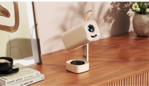 Projektor multimedialny Yaber T1 Pro przenośny ultrakompaktowy składany LCD FullHD 1080p  - beżowy 3