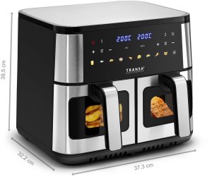 Frytkownica beztłuszczowa dwukomorowa DualView Fry 2800W 4