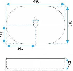 Umywalka nablatowa Rea Vanda Olive Matt 8