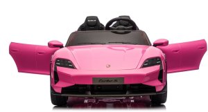 Taycan Turbo S Różowy 24V Licencjonowany Pojazd Elektryczny 2x90W EDUKAMP 12