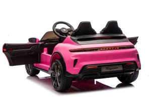 Taycan Turbo S Różowy 24V Licencjonowany Pojazd Elektryczny 2x90W EDUKAMP 14