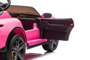 Taycan Turbo S Różowy 24V Licencjonowany Pojazd Elektryczny 2x90W EDUKAMP 16