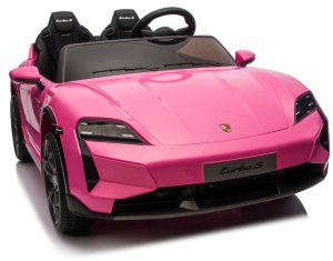 Taycan Turbo S Różowy 24V Licencjonowany Pojazd Elektryczny 2x90W EDUKAMP 18