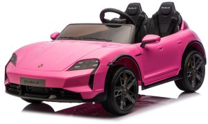 Taycan Turbo S Różowy 24V Licencjonowany Pojazd Elektryczny 2x90W EDUKAMP 19