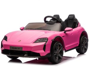Taycan Turbo S Różowy 24V Licencjonowany Pojazd Elektryczny 2x90W EDUKAMP 4