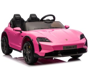 Taycan Turbo S Różowy 24V Licencjonowany Pojazd Elektryczny 2x90W EDUKAMP 10