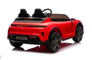 Czerwone Porsche Taycan Turbo S Licencjonowane Autko na Akumulator dla Dzieci EDUKAMP 14