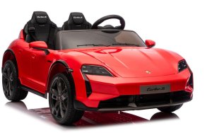 Czerwone Porsche Taycan Turbo S Licencjonowane Autko na Akumulator dla Dzieci EDUKAMP 16